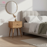 Solid Wood - Bedside Table - Single Drawer With Shelf - Traditional Design - Timesless Desingn - Petalwood Interiors - Side