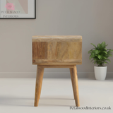 Solid Wood - Bedside Table With Open Front Shelf - Classic Design - Timesless Desingn - Petalwood Interiors - Side