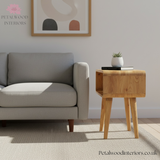 Solid Wood - Bedside Table With Open Front Shelf - Classic Design - Timesless Desingn - Petalwood Interiors - Side