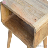 Solid Wood - Bedside Table With Open Front Shelf | Classic Design - Petalwood Interiors