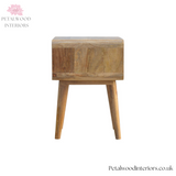 Solid Wood - Bedside Table With Open Front Shelf - Classic Design - Timesless Desingn - Petalwood Interiors - Side