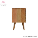 Solid Wood - Chest With 2 Drawers - Patterned Front Design | Modern Design - Petalwood Interiors