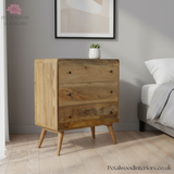 Solid Wood - Chest of Drawers - 3 Spacious Drawers - Classic Design - Timeless Design - Petalwood Interiors- Side