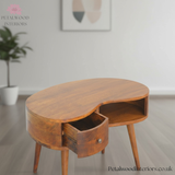 Solid Wood - Coffee Table - Dark Wood Finish - Wooden Legs - Drawer Storage - Timeless Design - Petalwood Interiors