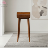 Solid Wood - Console Table - 78cm Wide - Wooden Legs - 2 Drawers - Traditional Finish - Petalwood Interiors - Side