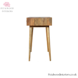 Solid Wood - Desk - Single Drawer With Open Slot - Art Deco Style - Timeless Design - Petalwood Interiors - Side 1