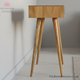 Solid Wood - Dressing Table - 80cm Height - Foldable Mirror Pastel Drawers - Unique Design - Timesless Desingn - Petalwood Interiors - Side