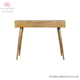 Solid Wood - Dressing Table - 80cm Height - Foldable Mirror Pastel Drawers | Unique Design - Petalwood Interiors