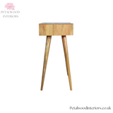 Solid Wood - Dressing Table - 80cm Height - Foldable Mirror Pastel Drawers | Unique Design - Petalwood Interiors