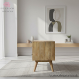 Solid Wood - TV Stand with 4 Drawers and 2 Shelves - 90cm Height - Classic Design - Timeless Design - Petalwood Interiors- Side