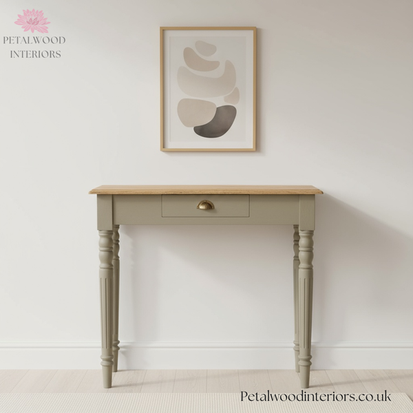 Solid Wood - Writing Desk - French Style - Hand-Made Legs - Vintage Style - Timeless Design - Petalwood Interiors - Front