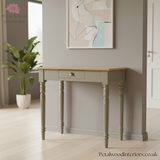 Solid Wood - Writing Desk - French Style - Hand-Made Legs - Vintage Style - Timeless Design - Petalwood Interiors - Side