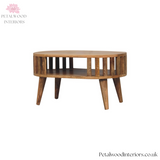 Solid Wood Coffee Table - Japanese Design - 65cm Wide- Side 1