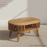 Solid Wood Coffee Table - Japanese Design - 65cm Wide