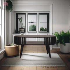 Solid Wood Coffee Table - Japanese Style - 80cm W - Front