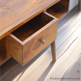 Solid Wood - Coffee Table - With Single Drawer & Open Shelves | Vintage Style - Petalwood Interiors
