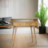 Solid Wood - Console Table - 2 Drawers Hallway | Classic Design - Petalwood Interiors- Side