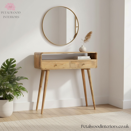 Solid Wood Console Table - 2 Drawers - Hallway Table - Classic Design - Timesless Desingn - Petalwood Interiors - Side