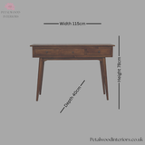 Solid Wood Console Table - 3 Drawers - 115cm Width | Classic Design - Petalwood Interiors