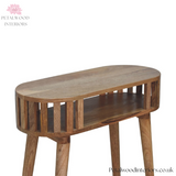 Solid Wood Console Table - Japanese Design - 70cm Wide - Open Shelf Storage- 10