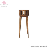 Solid Wood Console Table - Japanese Design - 70cm Wide - Open Shelf Storage- SIde 3