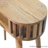 Solid Wood Console Table - Japanese Design - 70cm Wide - Open Shelf Storage- 9
