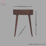 Solid Wood Console Table with Drawer - Space Saving Hallway Table - Slim Design - Timeless Design - Petalwood Interiors - Front