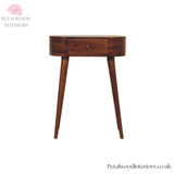 Solid Wood Console Table with Drawer - Space Saving Hallway Table - Slim Design - Timeless Design - Petalwood Interiors - Front