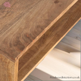 Solid Wood Desk - Single Drawer With Open Section | Classic Design - Petalwood Interiors
