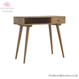 Solid Wood Desk - Single Drawer With Open Section | Classic Design - Petalwood Interiors