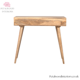 Solid Wood Desk - Single Drawer With Open Section | Classic Design - Petalwood Interiors