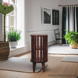 Solid Wood Double Shelf Bedside Table - Japanese Design - 55cm H-Side
