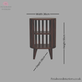 Solid Wood Double Shelf Bedside Table - Japanese Design - 55cm H- 6