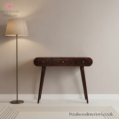 Solid Wood Dressing Table - 3 Drawers - Foldable Mirror - Nordic Legs - Timesless Desingn - Petalwood Interiors - Front
