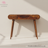 Solid Wood Dressing Table - 3 Drawers - Foldable Mirror - Nordic Legs - Timesless Desingn - Petalwood Interiors 