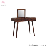 Solid Wood Dressing Table - 3 Drawers - Foldable Mirror - Nordic Legs - Timesless Desingn - Petalwood Interiors - Side 4