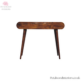 Solid Wood Dressing Table - 3 Drawers - Foldable Mirror - Nordic Legs - Timesless Desingn - Petalwood Interiors - Back 1