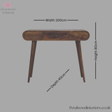 Solid Wood Dressing Table - 3 Drawers - Foldable Mirror - Nordic Legs - Timesless Desingn - Petalwood Interiors 