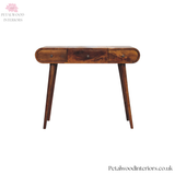 Solid Wood Dressing Table - 3 Drawers - Foldable Mirror - Nordic Legs - Timesless Desingn - Petalwood Interiors - Front 1