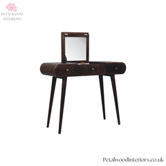 Solid Wood Dressing Table - 3 Drawers - Foldable Mirror - Nordic Legs - Timesless Desingn - Petalwood Interiors - Side 3