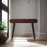 Solid Wood Dressing Table - 3 Drawers - Foldable Mirror - Nordic Legs - Timesless Desingn - Petalwood Interiors - Back