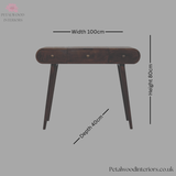 Solid Wood Dressing Table - 3 Drawers - Foldable Mirror - Nordic Legs - Timesless Desingn - Petalwood Interiors 
