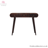 Solid Wood Dressing Table - 3 Drawers - Foldable Mirror - Nordic Legs | Timesless Desingn - Petalwood Interiors - Front 1