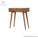 Solid Wood Dressing Table - Foldable Mirror - Drawer & Storage Compartments - Bedroom Furniture - Timeless Design - Petalwood Interiors - Side