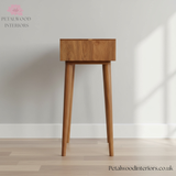 Solid Wood Dressing Table - Foldable Mirror - Drawer & Storage Compartments - Bedroom Furniture - Timeless Design - Petalwood Interiors - Side