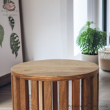 Solid Wood End Table - Japanese Design - 35cm Wide- 3