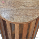 Solid Wood End Table - Japanese Design - 35cm Wide- 7