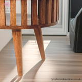 Solid Wood Japandi Coffee Table - 80cm W - 4