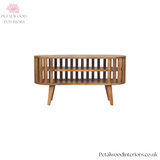 Solid Wood TV Stand - Japanese Design - 88cm Wide- Front 1