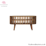 Solid Wood TV Stand - Japanese Design - 88cm Wide- Back 1